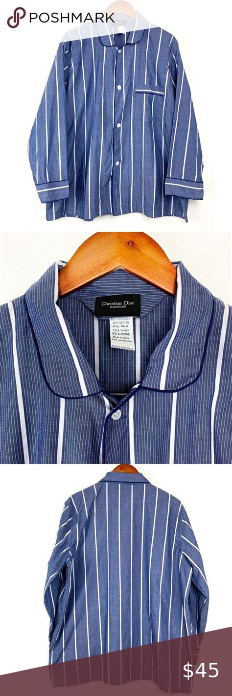 sky blue dior shirt|Christian Dior Sky Blue Striped Button Up Shirt .